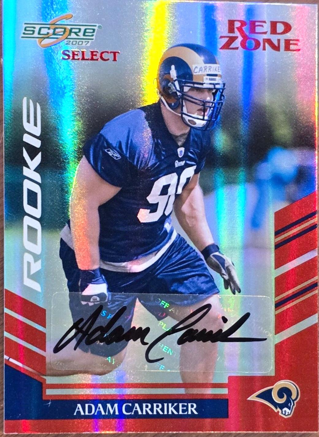 Adam Carriker [Red Zone Autograph] #386