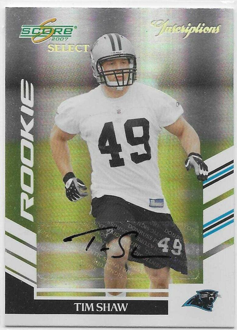 Tim Shaw [Inscriptions Autograph] #308