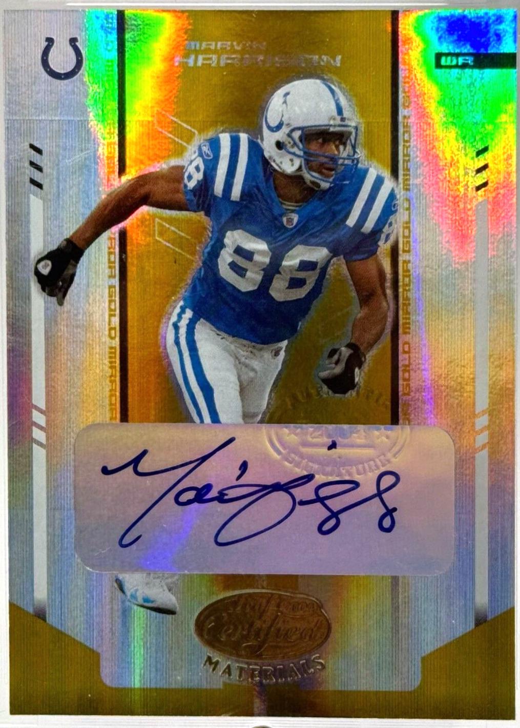 Marvin Harrison [Mirror Gold Autograph] #49