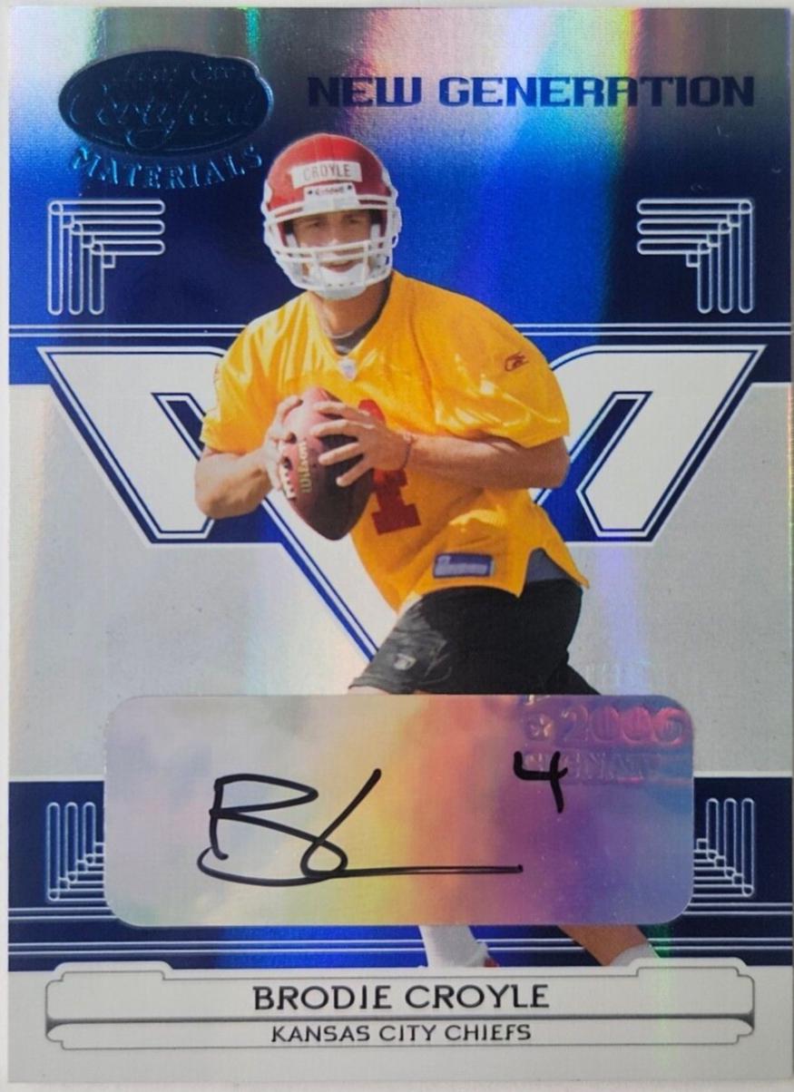 Brodie Croyle [Mirror Blue Autograph] #151
