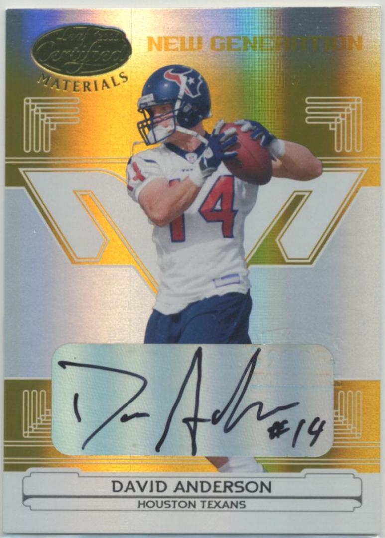 David Anderson [Mirror Gold Autograph] #175