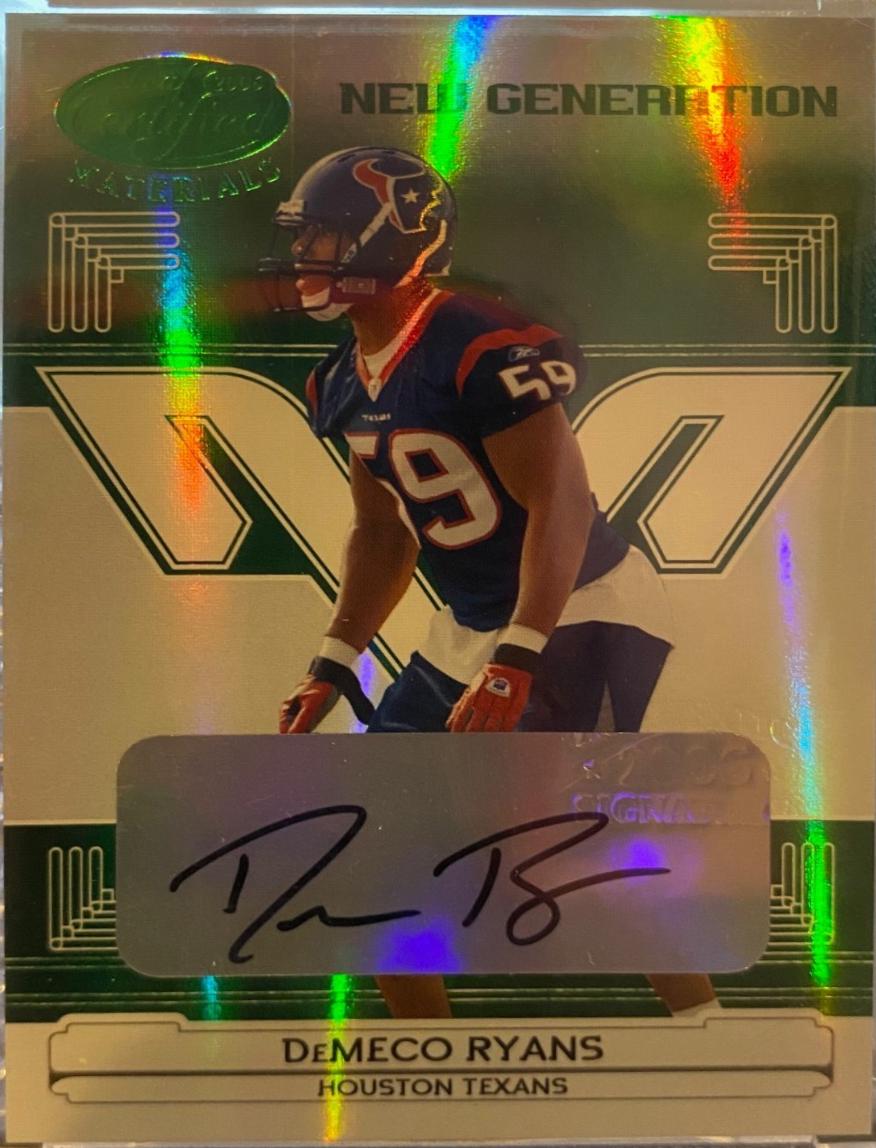 DeMeco Ryans [Mirror Emerald Autograph] #189