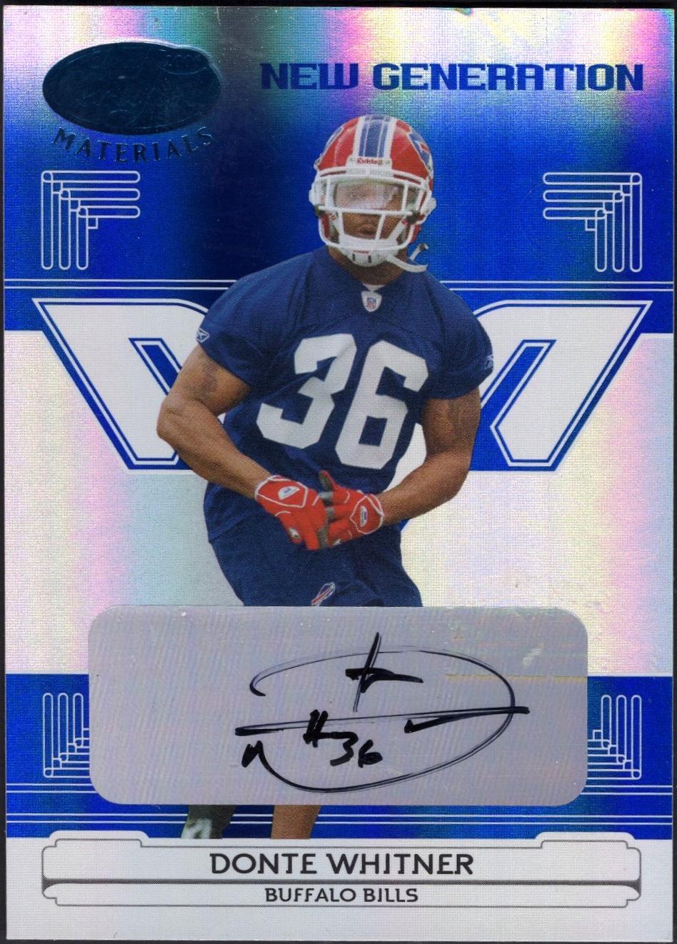 Donte Whitner [Mirror Blue Autograph] #161