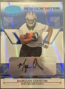 Marques Colston [Mirror Blue Autograph] #156