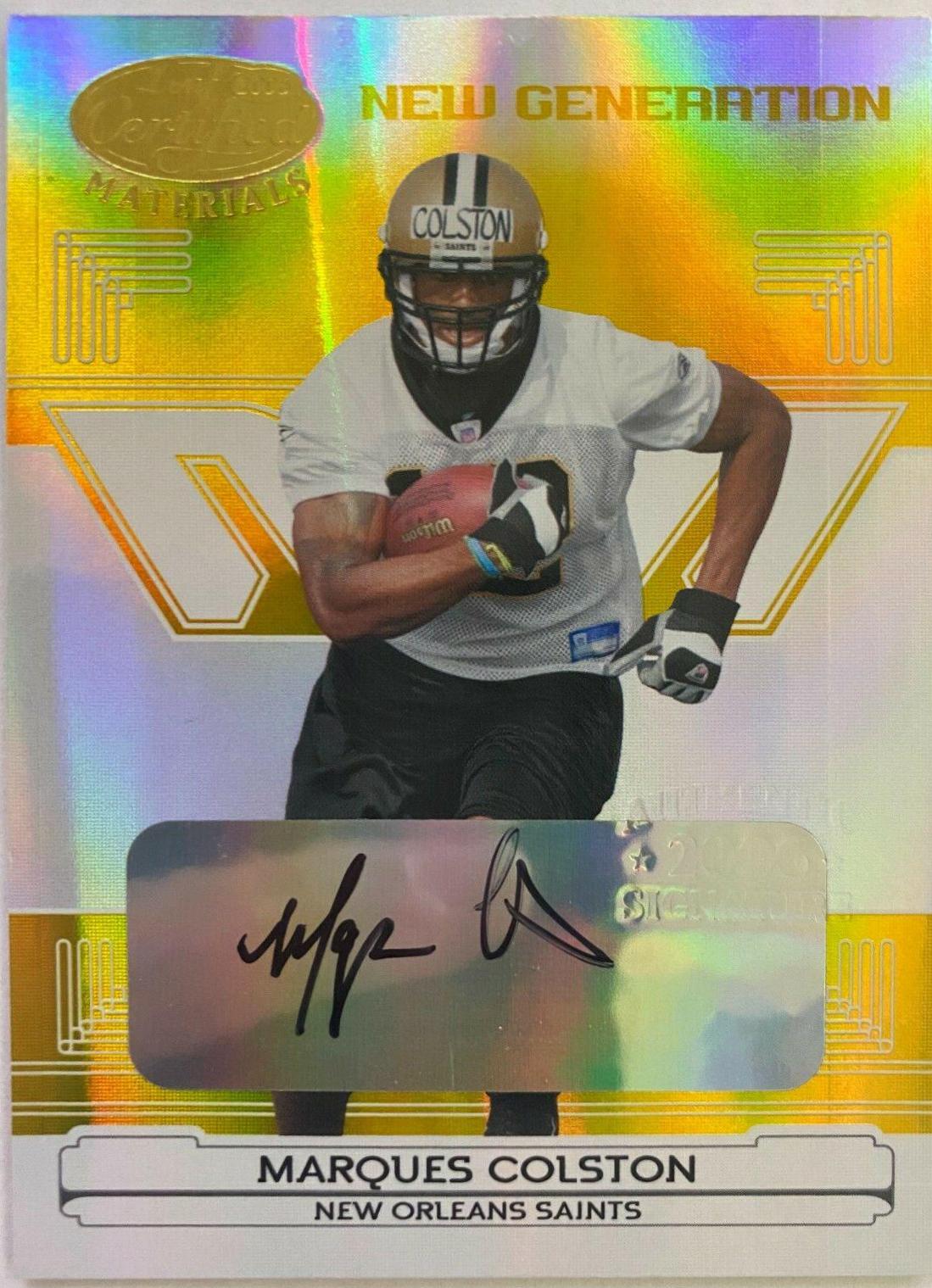 Marques Colston [Mirror Gold Autograph] #156