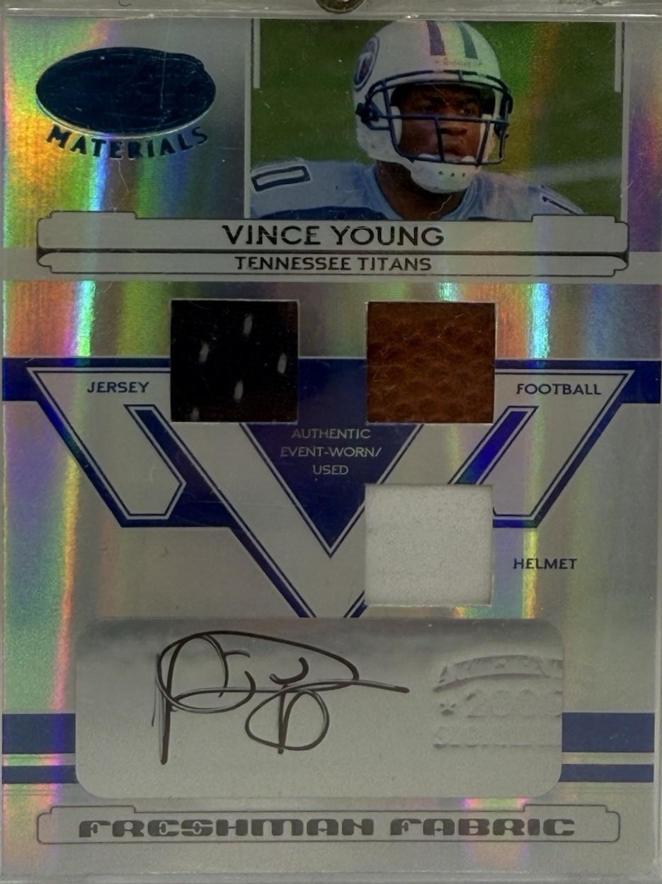Vince Young [Material Mirror Blue Autograph] #208