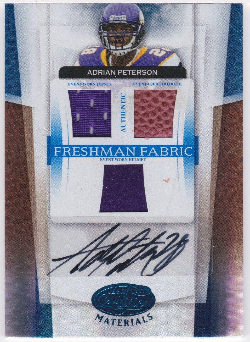 Adrian Peterson [Mirror Blue Material Autograph] #219