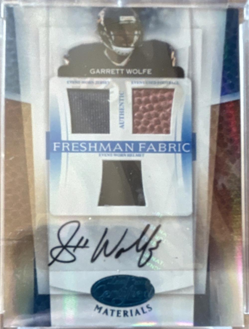 Garrett Wolfe [Mirror Blue Material Autograph] #218