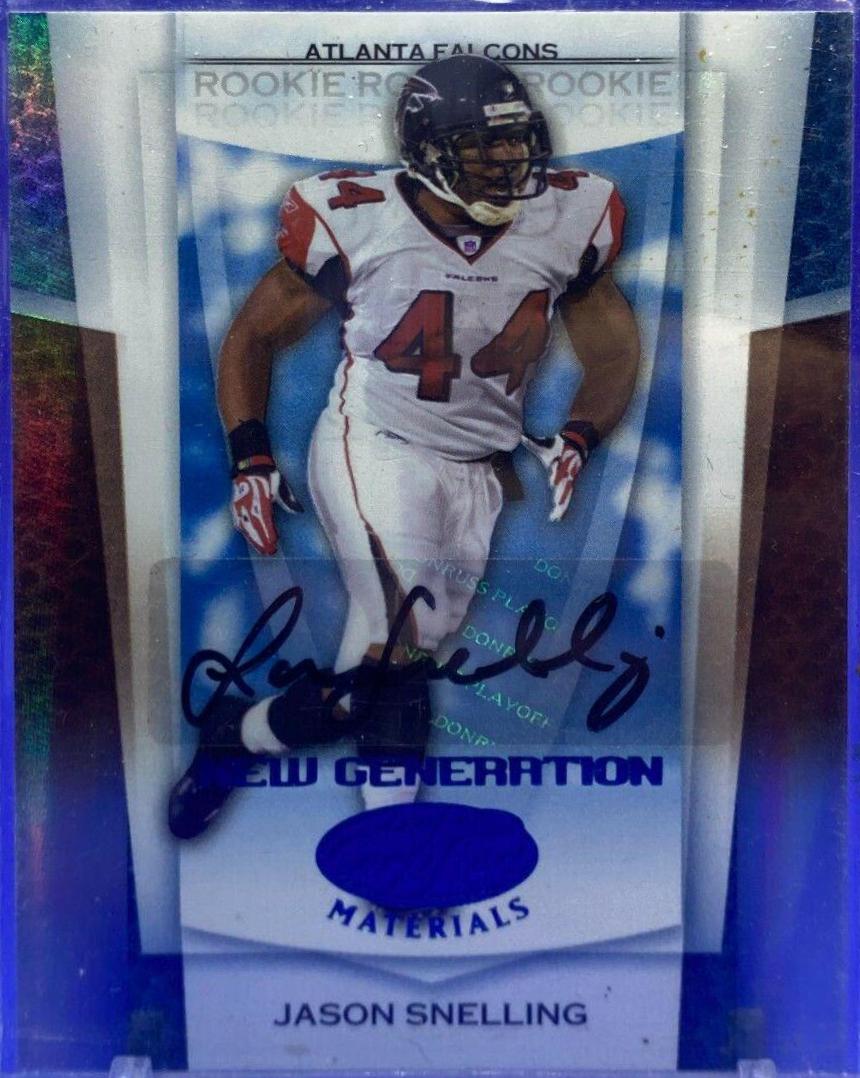 Jason Snelling [Mirror Blue Autograph] #165
