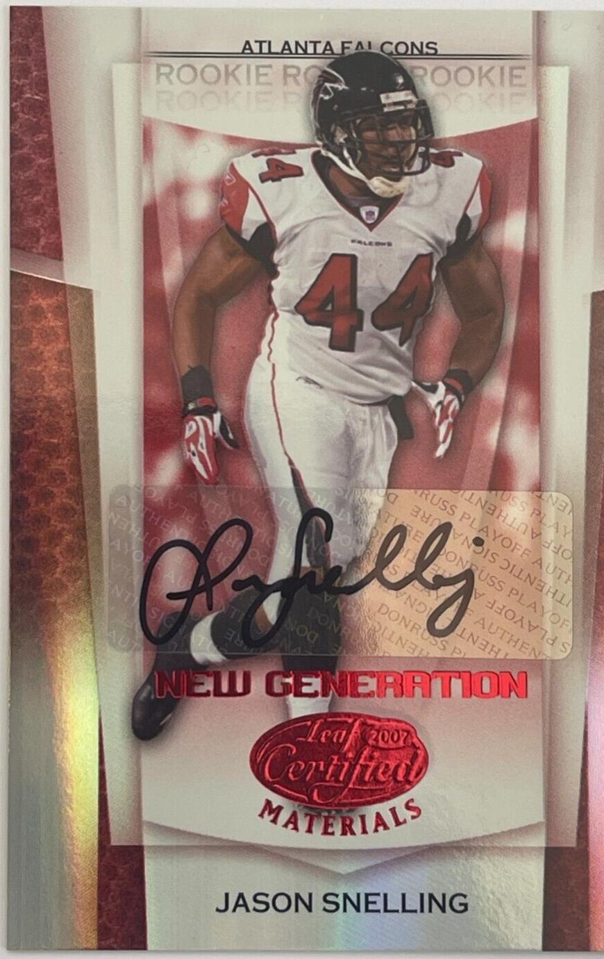 Jason Snelling [Mirror Red Autograph] #165