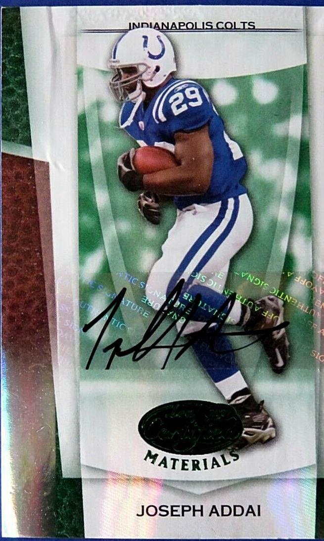 Joseph Addai [Mirror Emerald Autograph] #119
