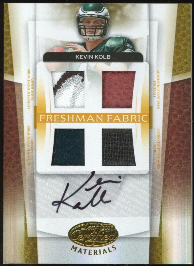Kevin Kolb [Mirror Gold Material Autograph] #220