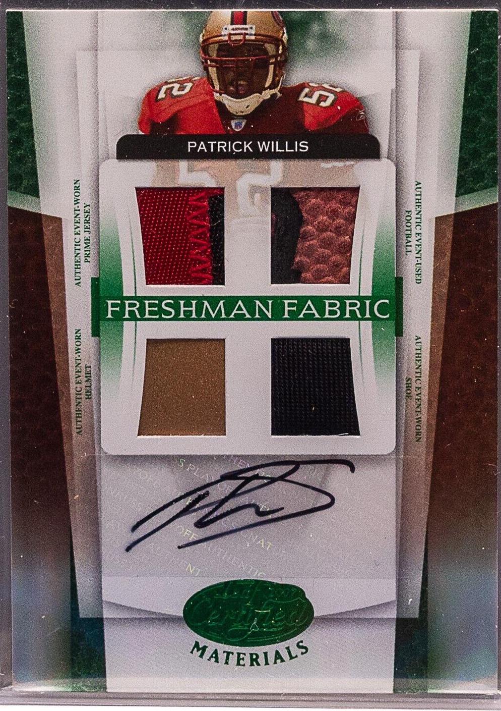 Patrick Willis [Mirror Emerald Material Autograph] #205