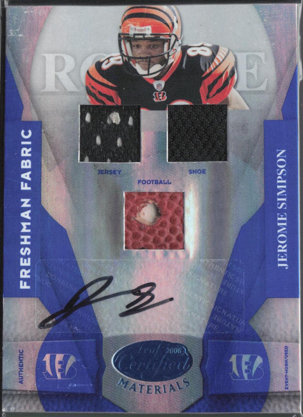 Jerome Simpson [Jersey Mirror Blue Autograph] #232