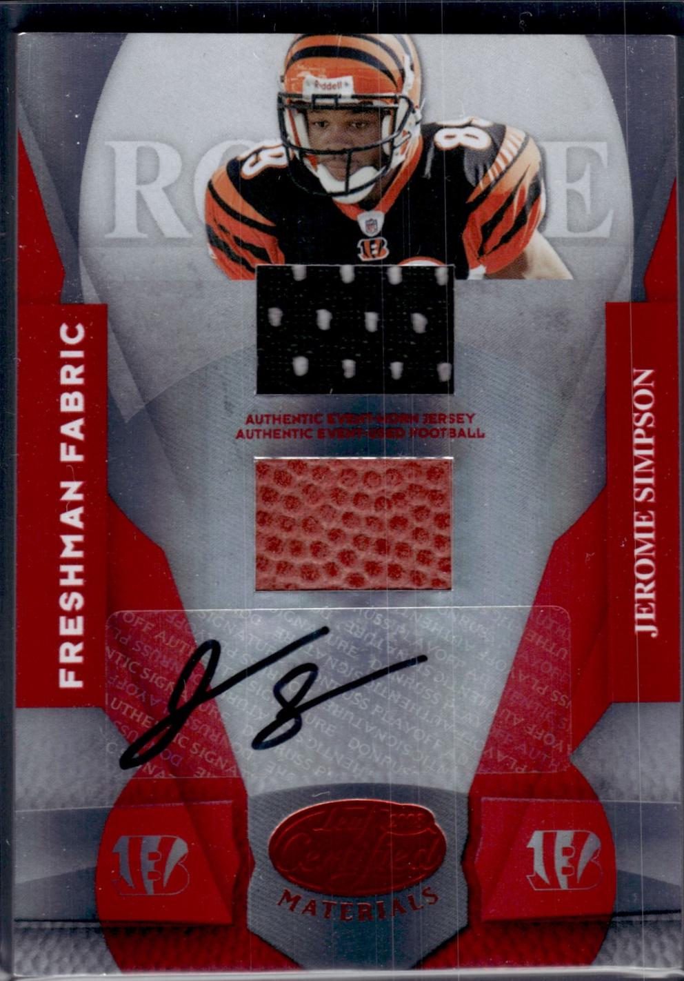 Jerome Simpson [Mirror Red Autograph] #232