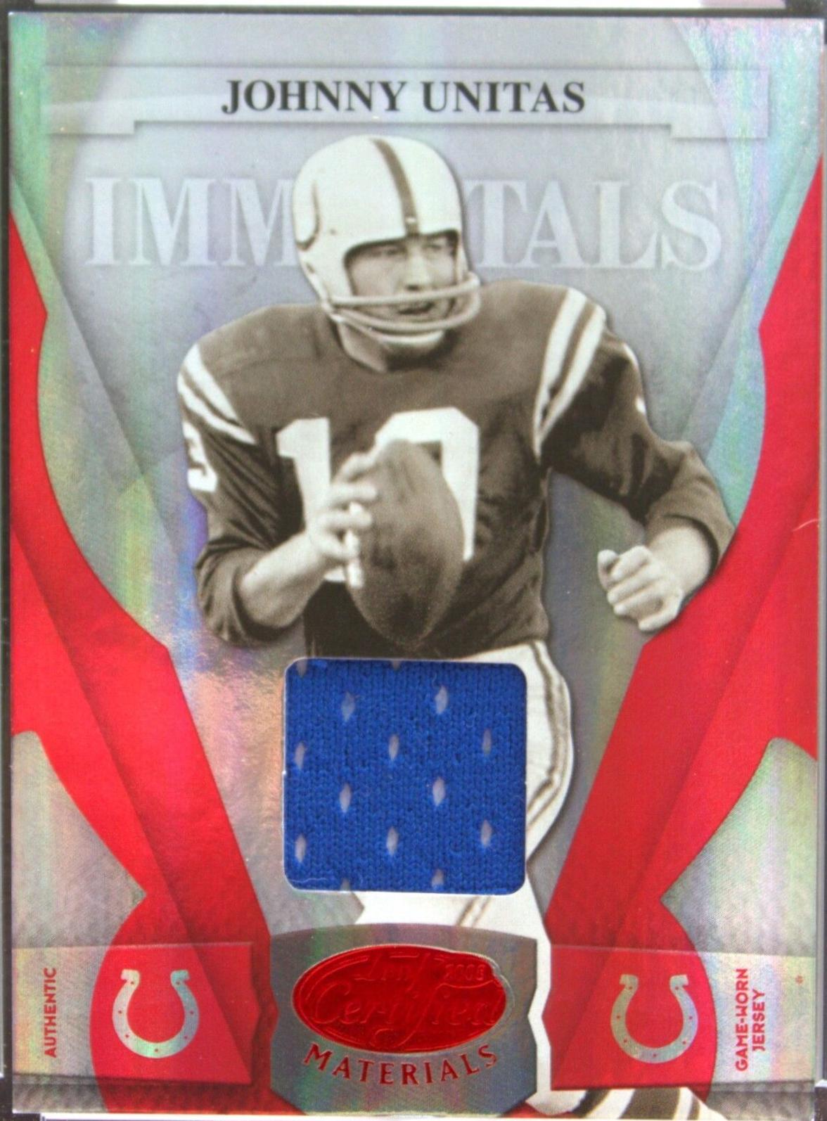 Johnny Unitas [Mirror Red Material] #236