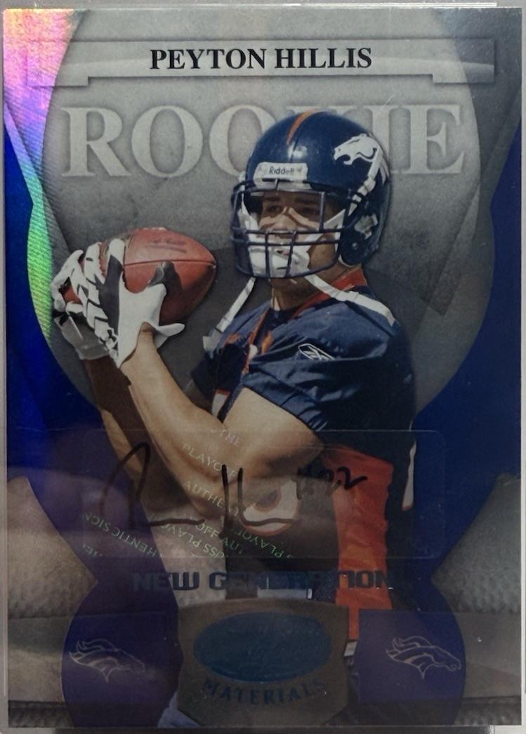 Peyton Hillis [Mirror Blue Autograph] #188