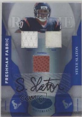 Steve Slaton [Jersey Mirror Blue Autograph] #218