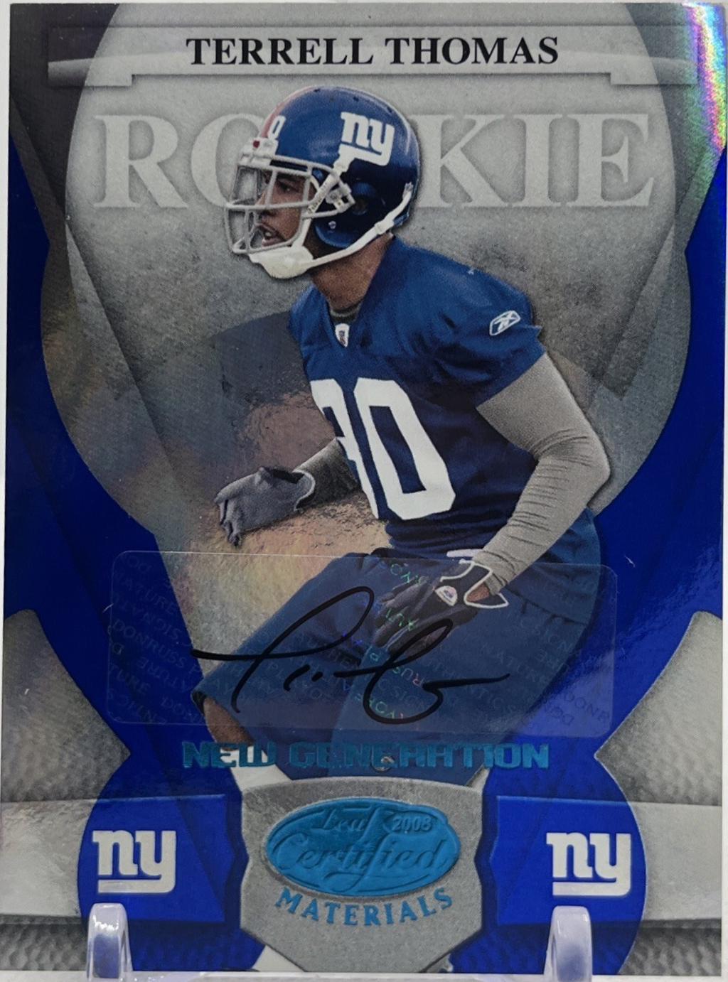 Terrell Thomas [Mirror Blue Autograph] #195