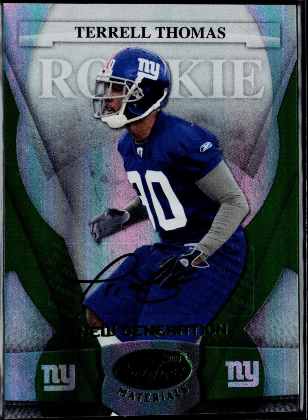 Terrell Thomas [Mirror Emerald Autograph] #195