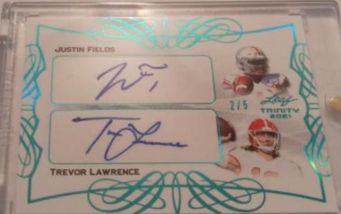 Justin Fields, Trevor Lawrence [Platinum] #DA-11