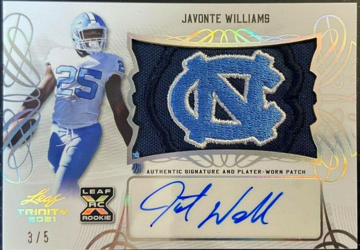 Javonte Williams [Silver] #PA-JW2