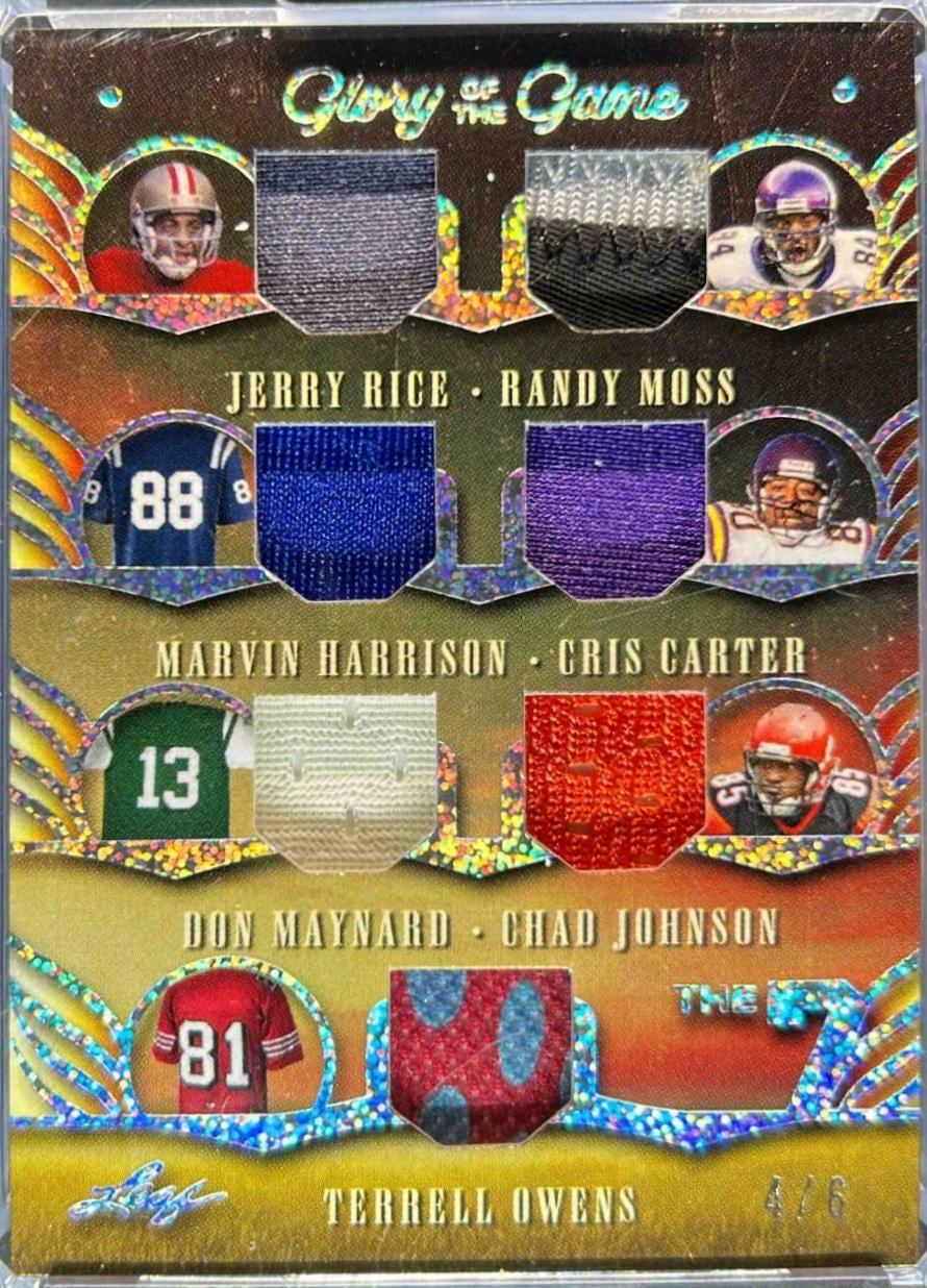 Jerry Rice / Randy Moss / Marvin Harrison / Cris Carter / Don Maynard / Chad Johnson / Terrell Owens [Holo Dots] #T7-4