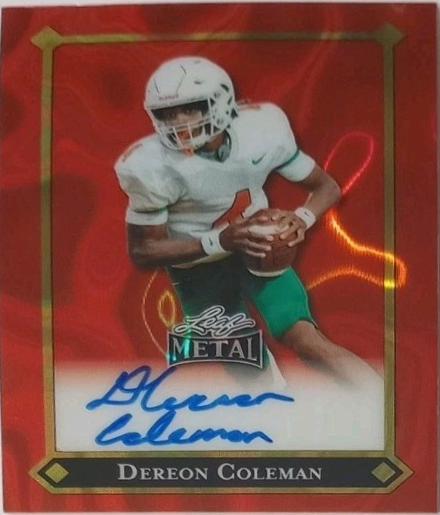 Dereon Coleman [Lava Red Auto] #92L-DC1