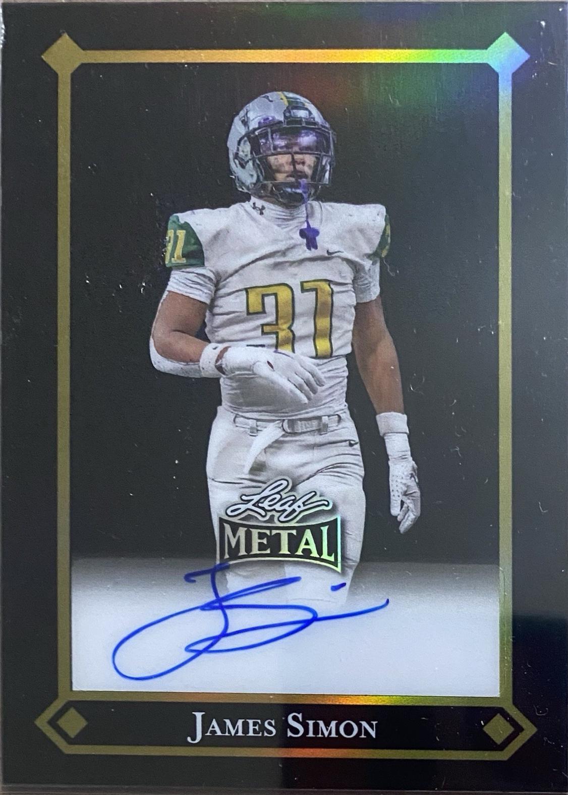 James Simon [Prismatic Black Auto] #92L-JS1