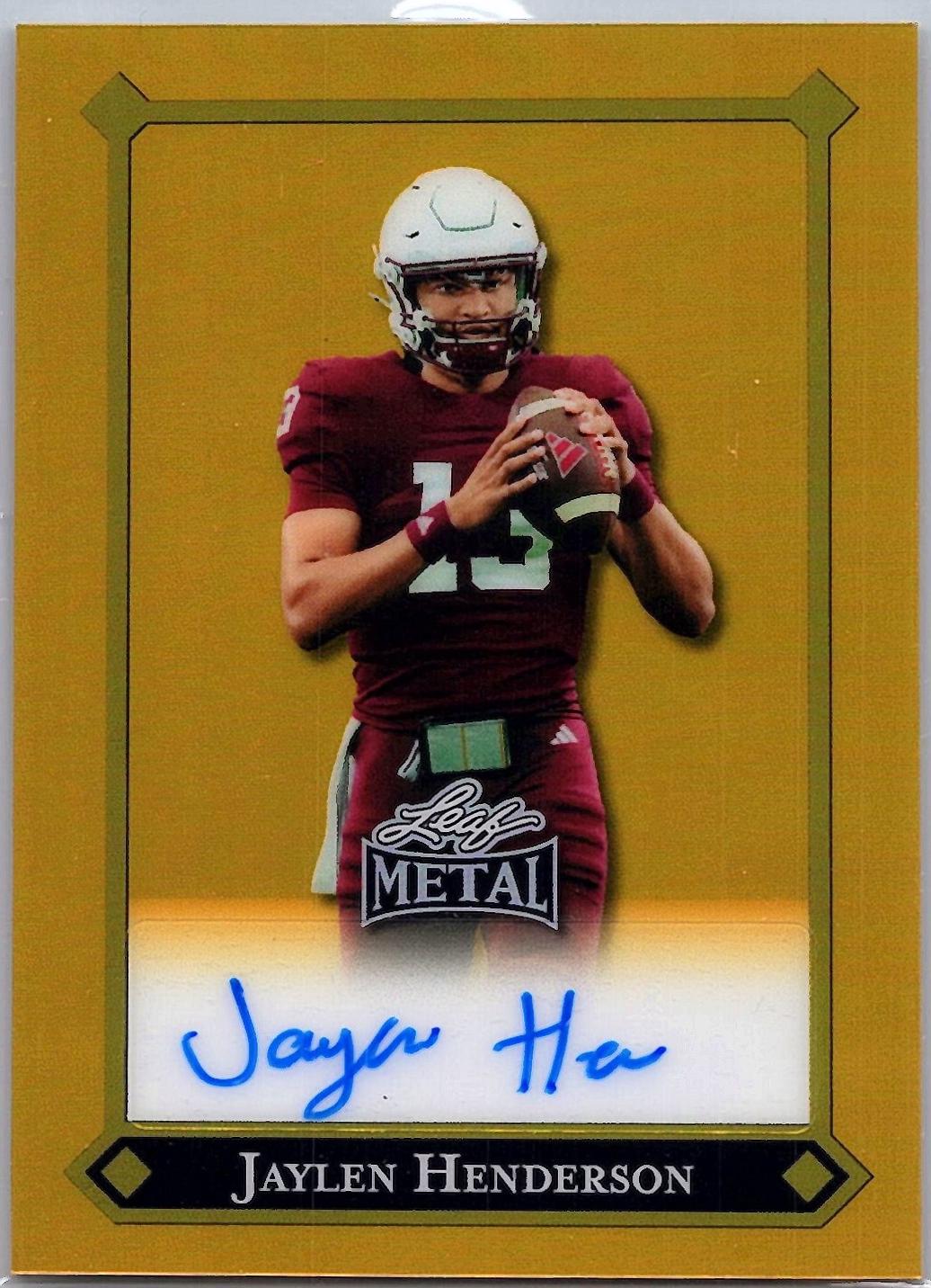 Jaylen Henderson [Prismatic Gold Auto] #92L-JH2
