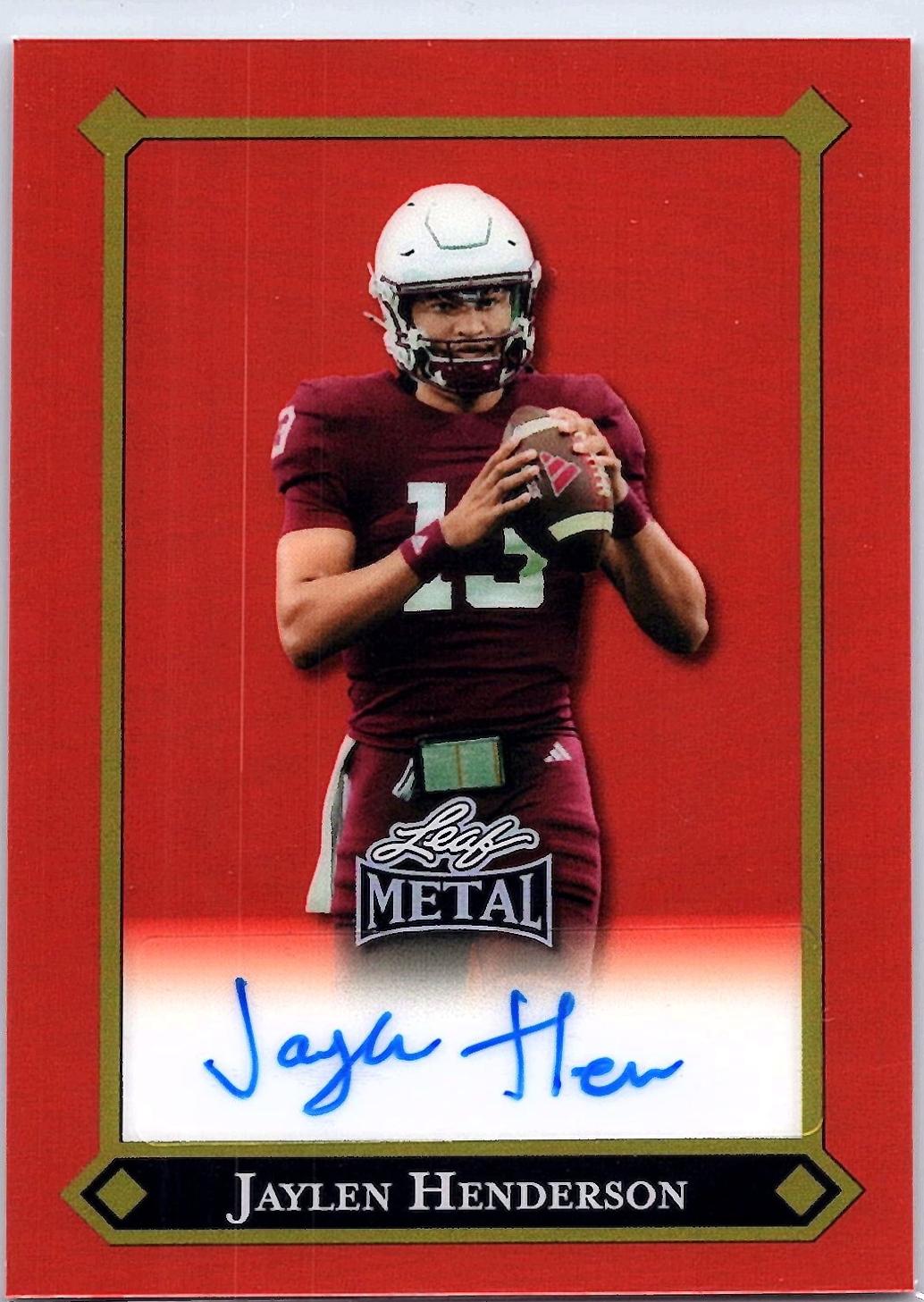 Jaylen Henderson [Prismatic Red Auto] #92L-JH2