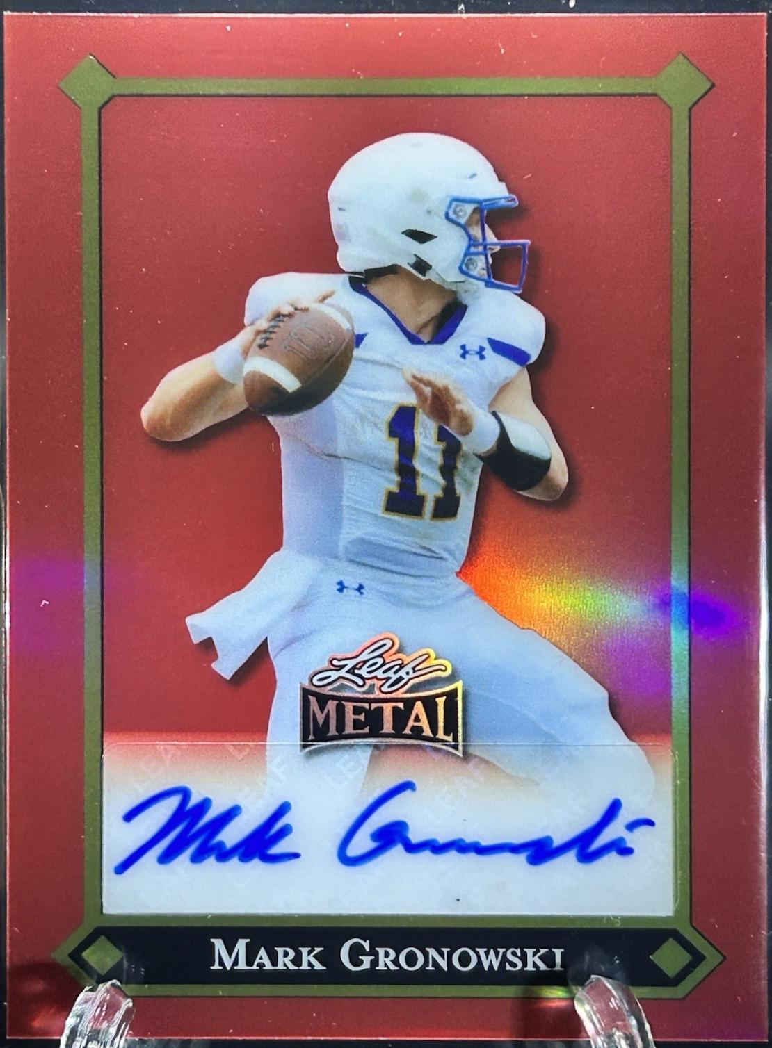 Mark Gronowski [Prismatic Red Auto] #92L-MG1
