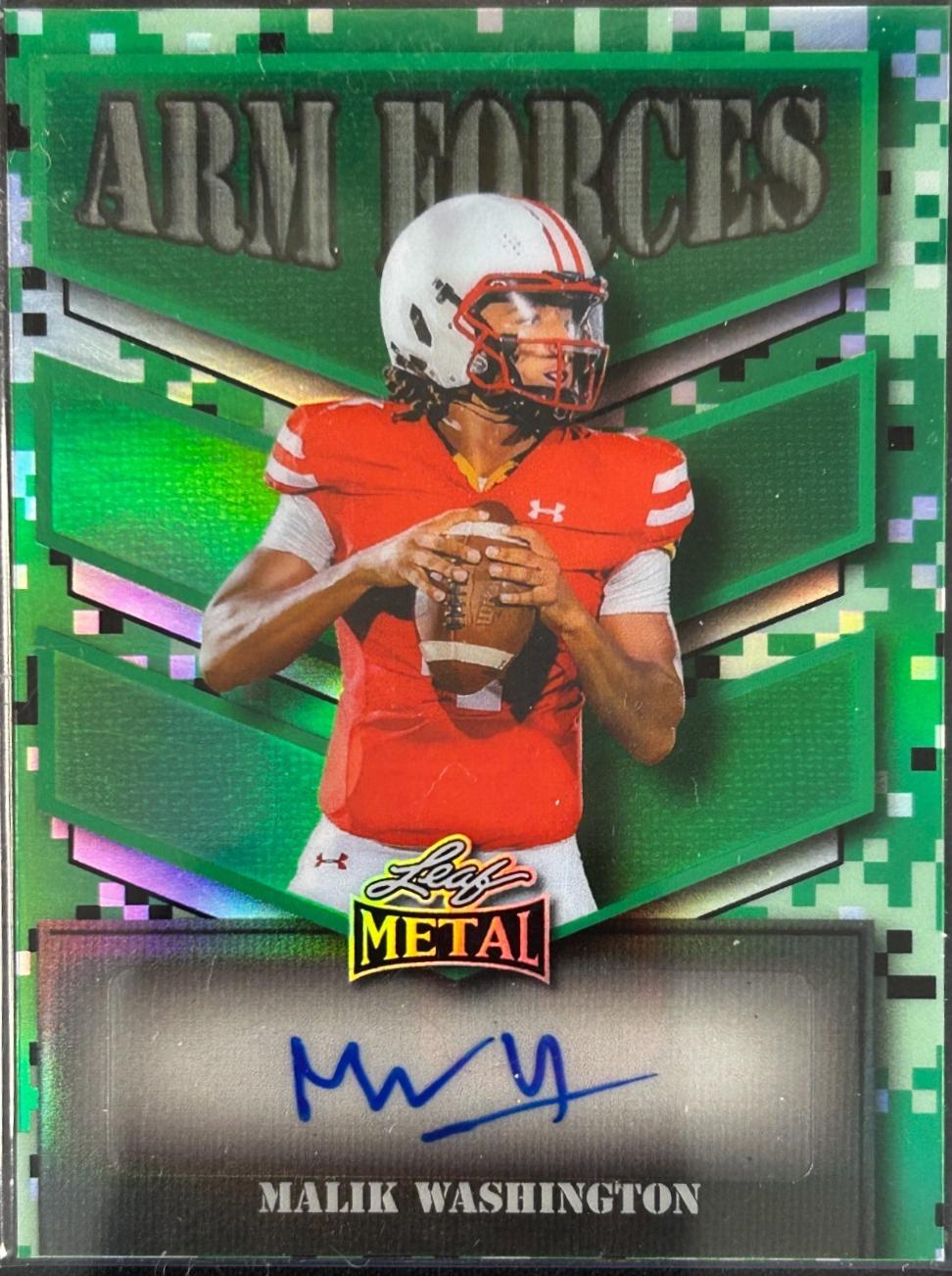 Malik Washington [Prismatic Green] #AF-MW1