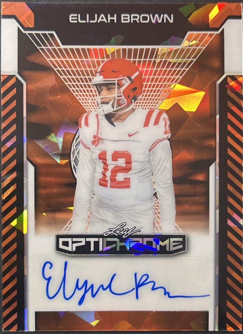 Elijah Brown [Orange Prismatic] #BA-EB1