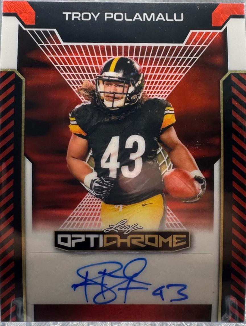 Troy Polamalu [Red Prismatic] #BA-TP1
