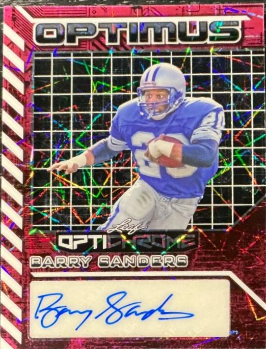 Barry Sanders [Lazer Pink] #OA-BS1