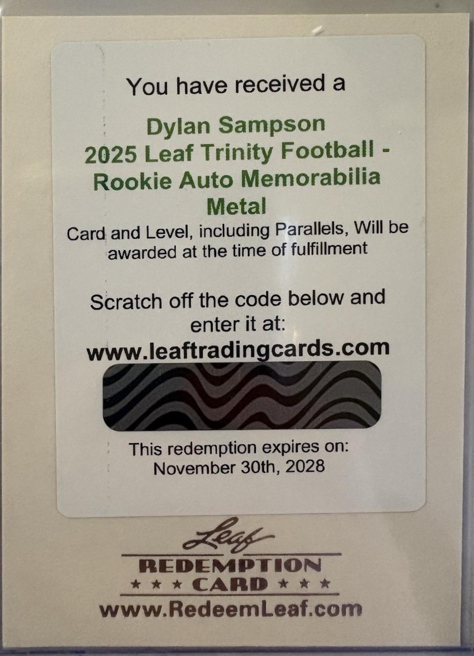 Dylan Sampson #RMM-DS1