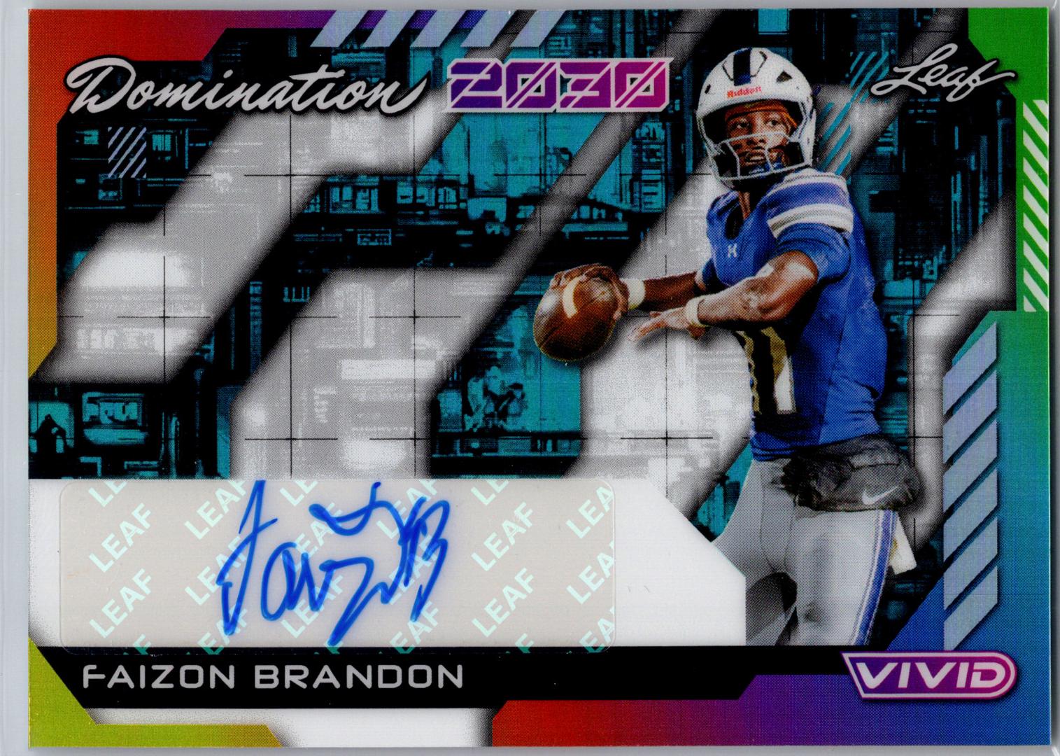 Faizon Brandon [Prismatic Teal] #DA-FB1