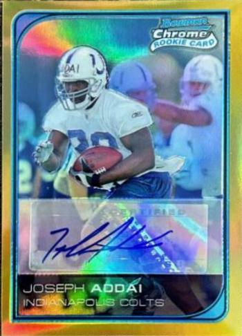 Joseph Addai [Autograph Gold Refractor] #231