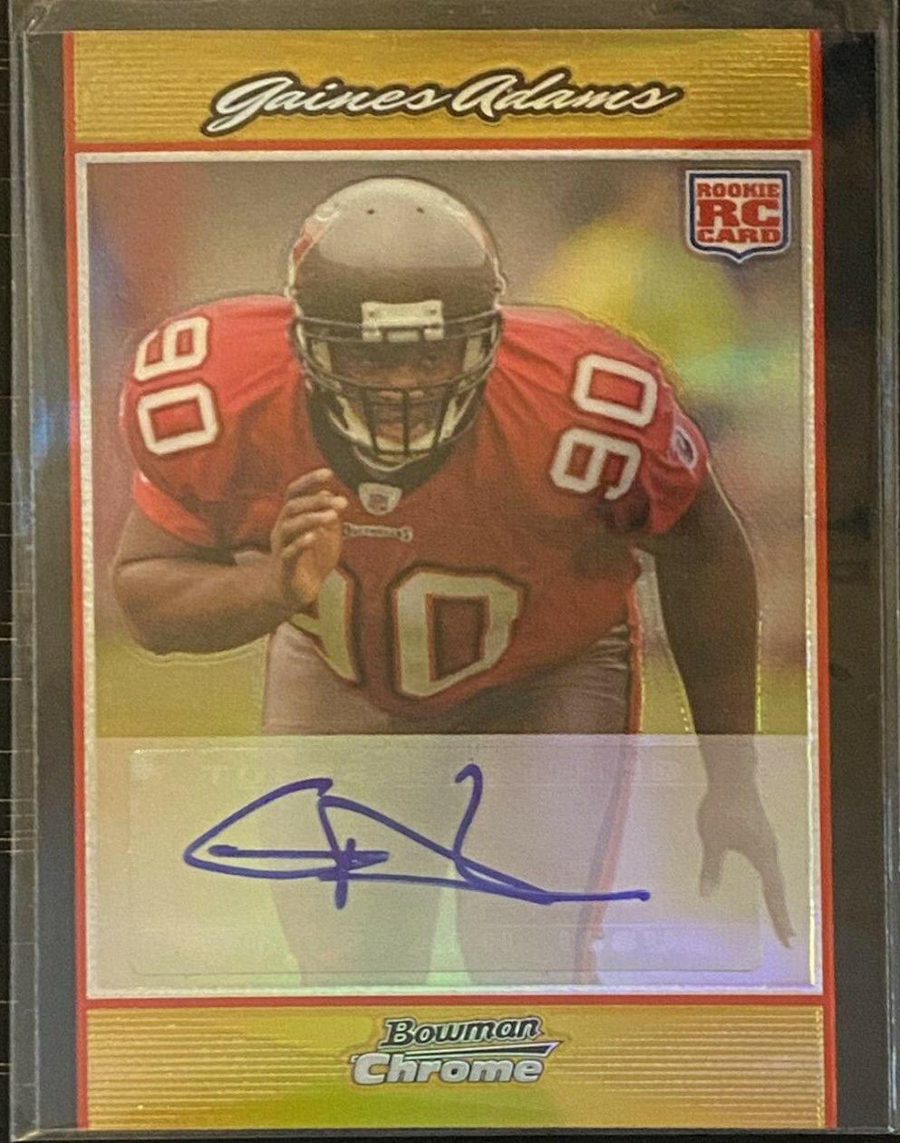 Gaines Adams [Autograph Gold Refractor] #BC92