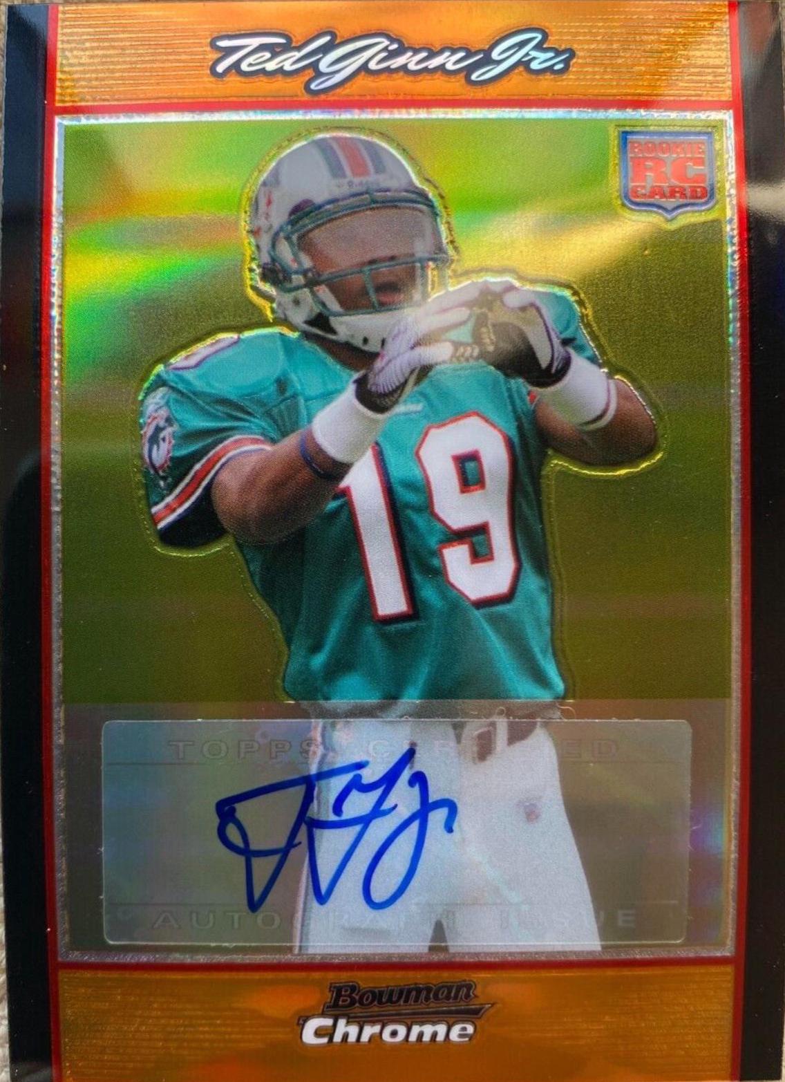 Ted Ginn Jr. [Autograph Orange Refractor] #BC76