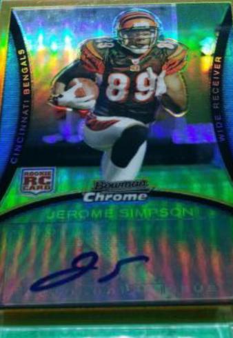 Jerome Simpson [Autograph Gold Refractor] #BC92