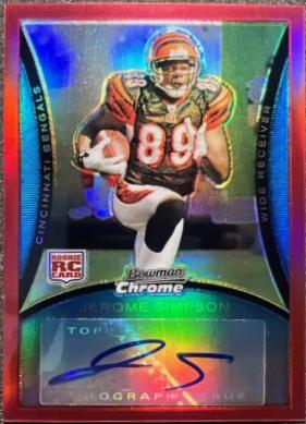 Jerome Simpson [Autograph Red Refractor] #BC92