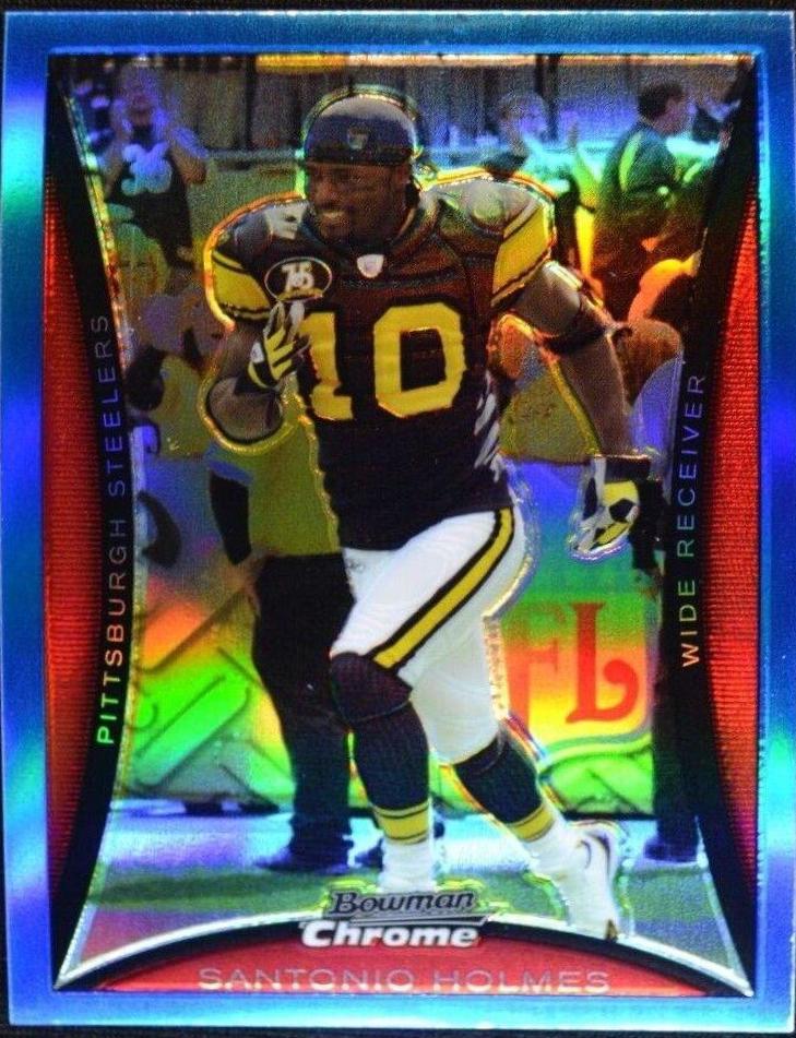 Santonio Holmes [Blue Refractor] #BC181