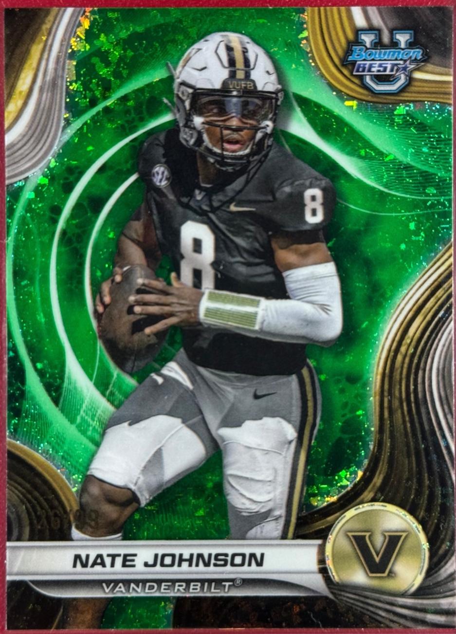 Nate Johnson [Green Mini-Diamond Refractor] #24