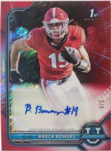 Brock Bowers [Red Shimmer Refractor] #BCPA-BB