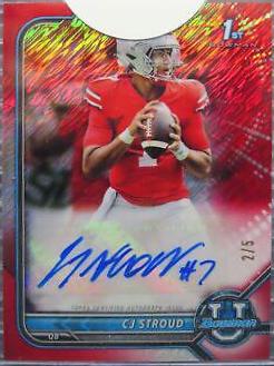 CJ Stroud [Red Shimmer Refractor] #BCPA-CS