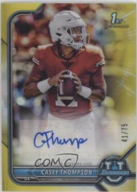 Casey Thompson [Yellow Refractor] #BCPA-CT