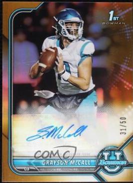 Grayson McCall [Gold Refractor] #BCPA-GMC