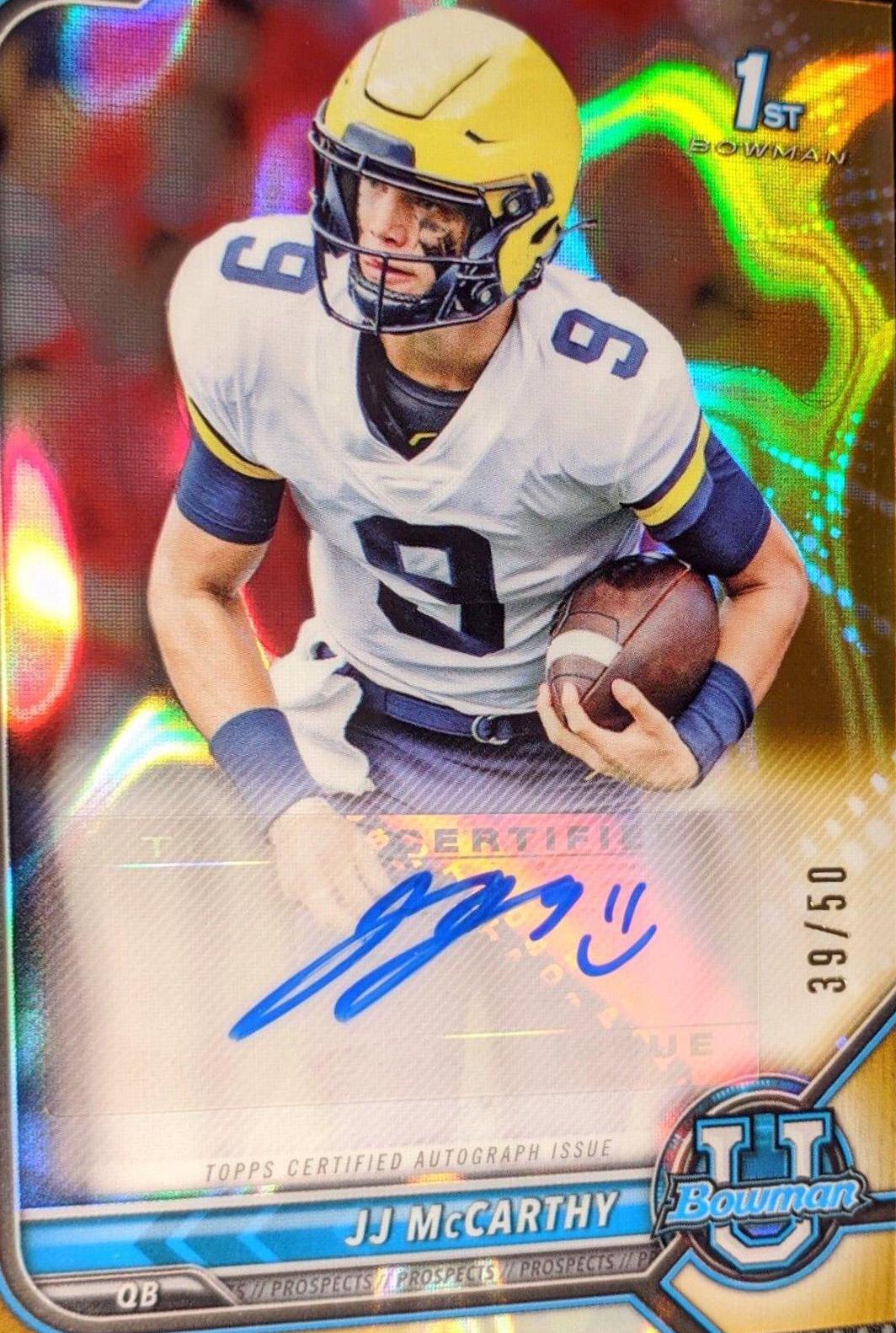 JJ McCarthy [Gold Lava Refractor] #BCPA-JM